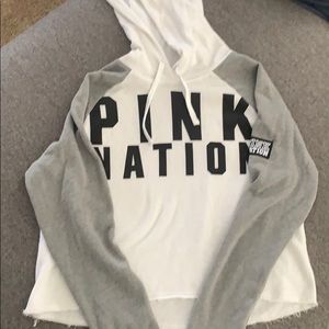 PINK Cropped Hoodie